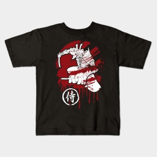 Samurai Blood Moon Warrior Kids T-Shirt